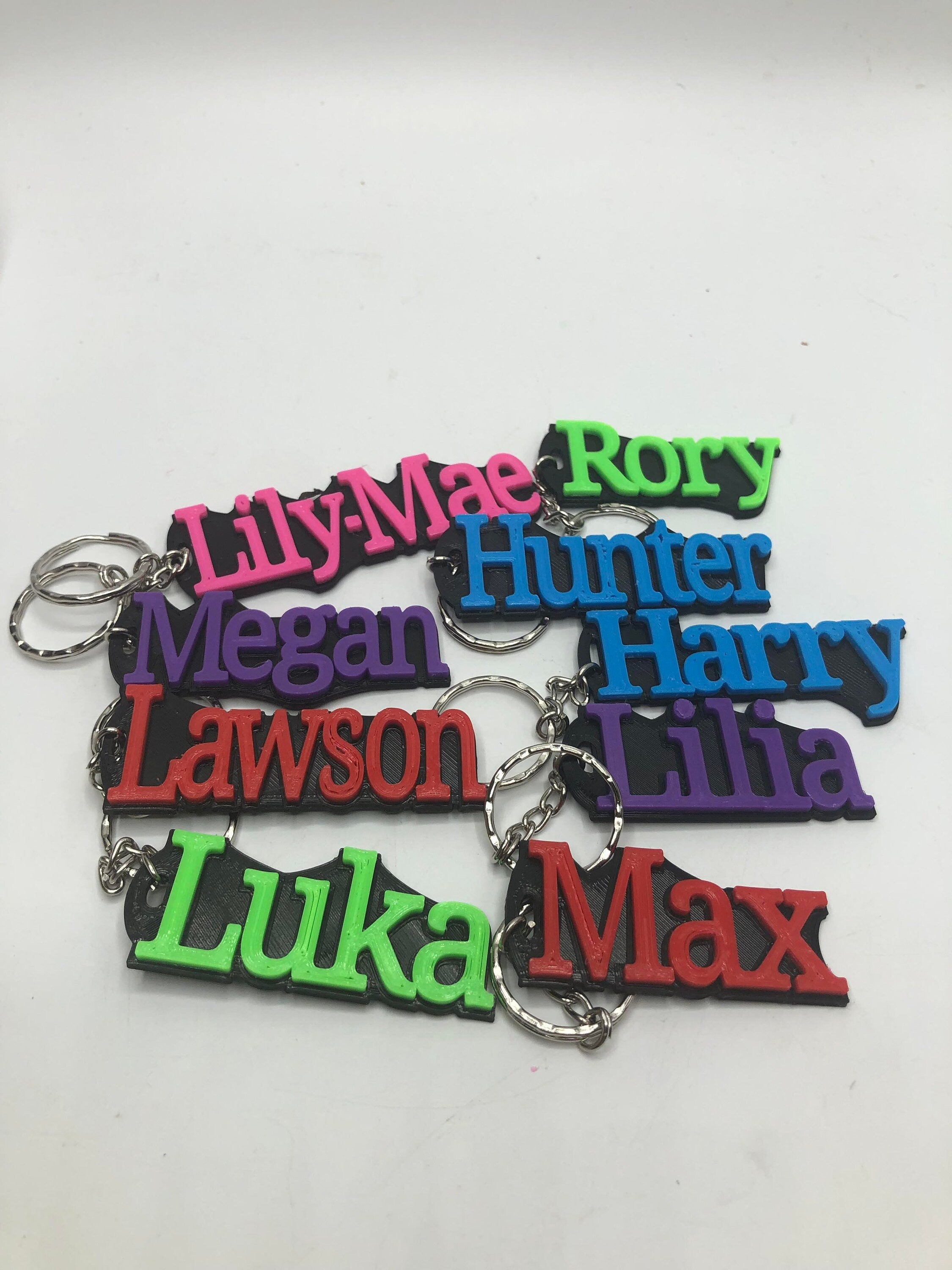 Personalised Name Keyring, Personalised Bag Tag, Party Bag Fillers, School Bag Tag, Back to School, School Leavers Gifts, Name Gift Keyring