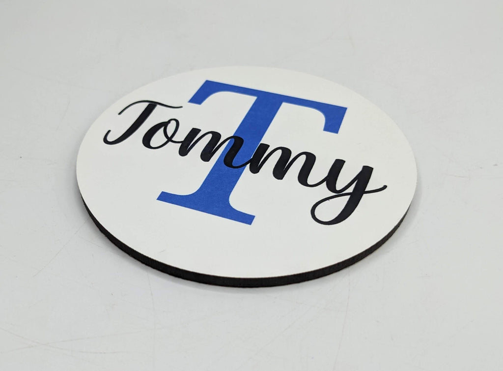 Personalised Name Drinks Coaster / Round Coaster Gift / Stocking Filler / Personalised Gift /  Personalised Name Coaster / Gloss Finish