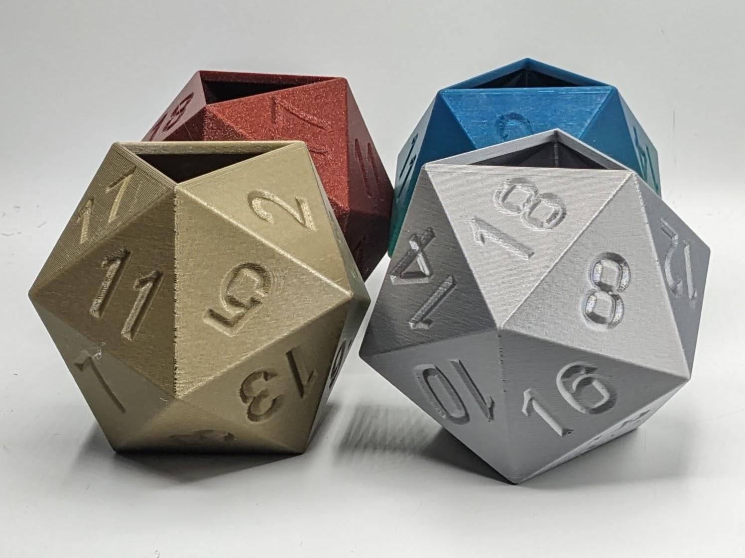 D20 Dice Pen Pot for Role Playing Table Top Gamers / D20 Pot Table Top Gaming / RPG Dice Pen Pot Gift / Pen Pot in the shape of D20 Dice