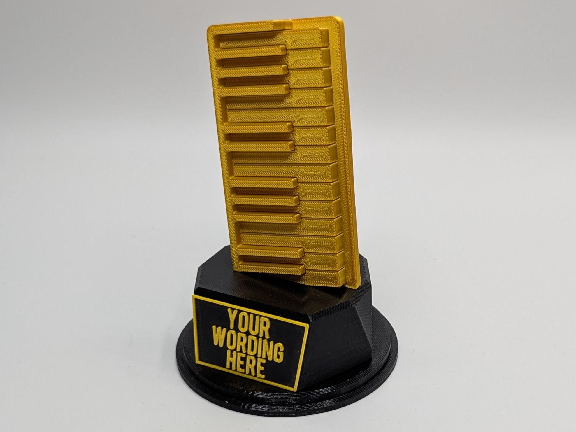 Personalised Piano Trophy, Piano Shaped Trophy, Pianist Award, Music Teacher Award,  Custom Trophy Gift, Piano Player Gift, Piano Gift Award