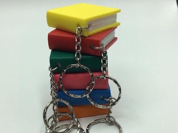 Book Keyring / Book Bag Charm / Book Reader Gift / Reader Gift / Library Keychain / Book Lover Gift / Bookworm Keyring Gift / Book Bag Tag