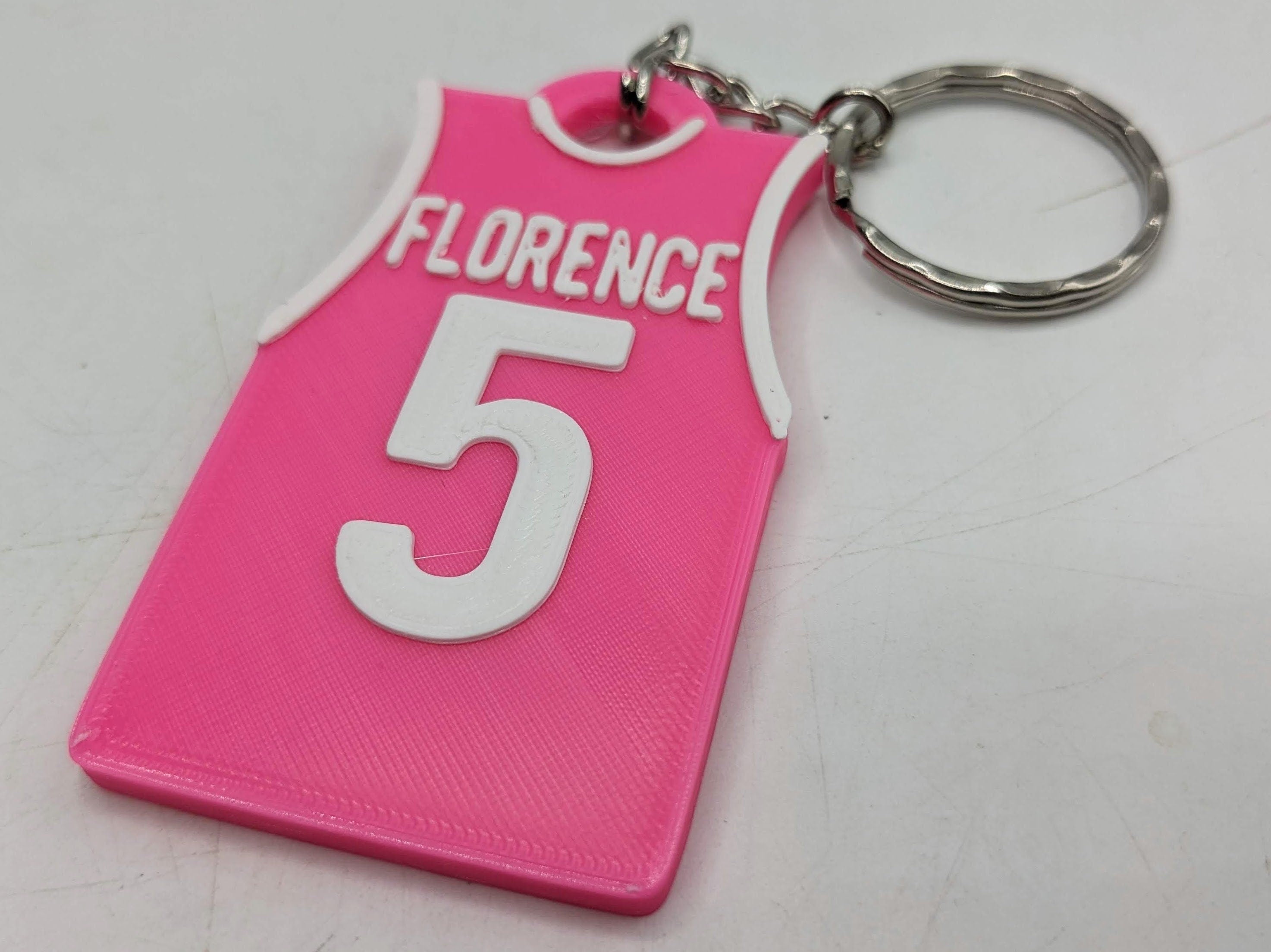 Personalised Basketball Shirt Keyring / Basketball Keyring / Basketball Party Bag Fillers / Basketball Team Bag Tags / Basketball Gift