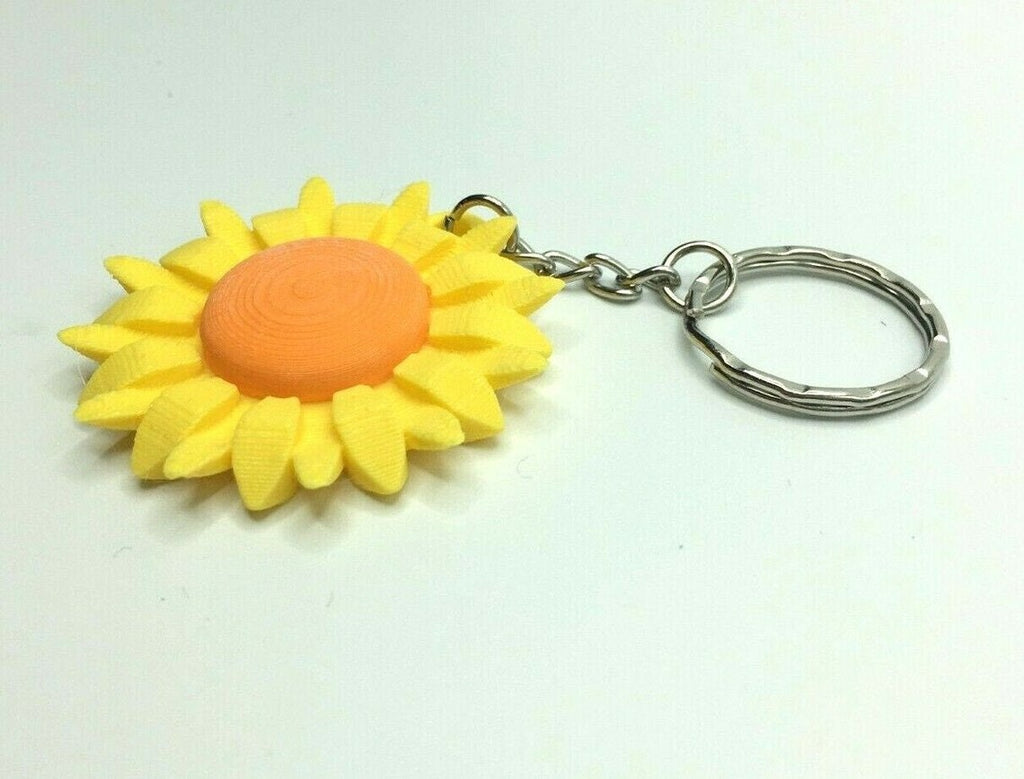 Sunflower Keyring / Sunflower Bag Charm / Floral Design Key Chain / Helianthus keyring / Sunflower Gift Keyring / Spring keyring / Flower