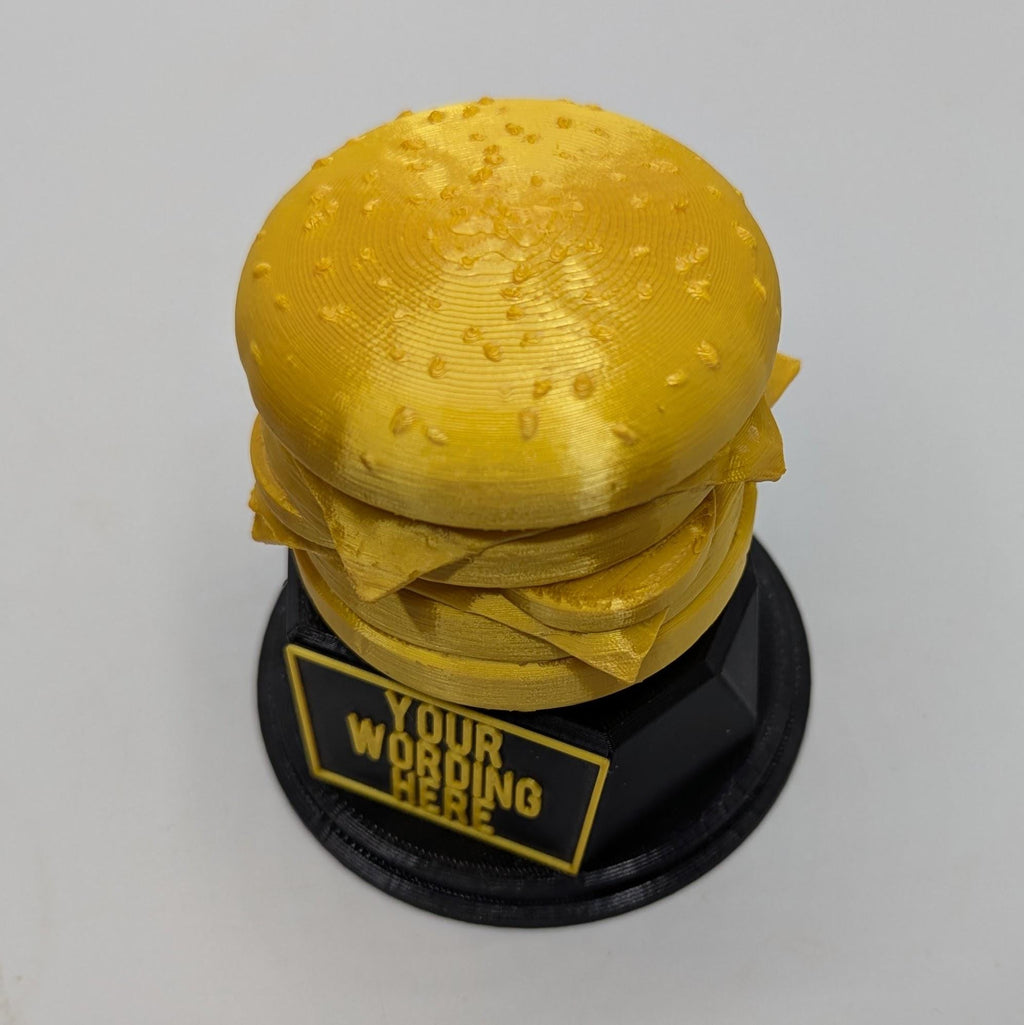 Personalised Burger Trophy, Burger Award Gift, Burger Joke Gift, Custom Trophy Award, Burger Shaped Gift, Biggest Burger Award, Burger Lover