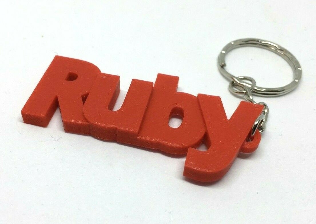 Personalised Keyring, Custom Name Keyring, Party Bag Filler, Under 5 Pound Gift, Personalized Keychain, Small Personalised Gift, 3D Name