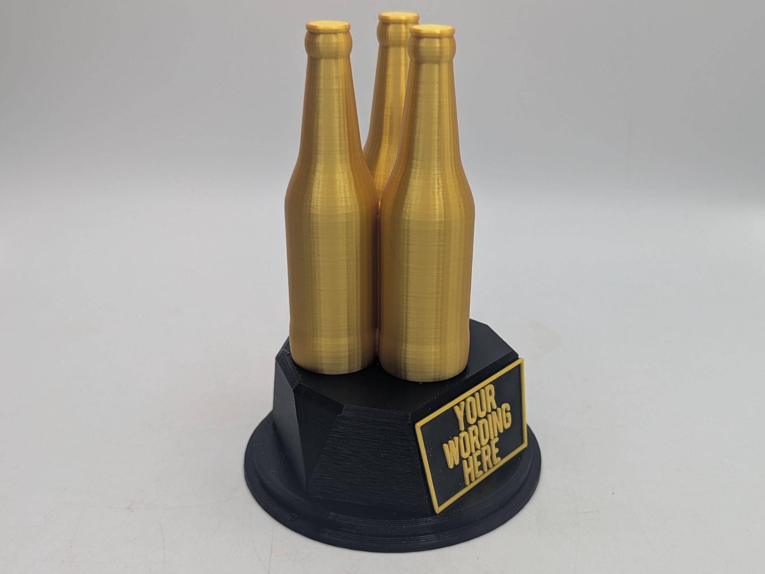 Personalised Beer Trophy, Beer Bottle Award, Beer Lover Gift, Drinker Award, Personalised Dad Beer Trophy, Ale Drinker Award, Beer Gift