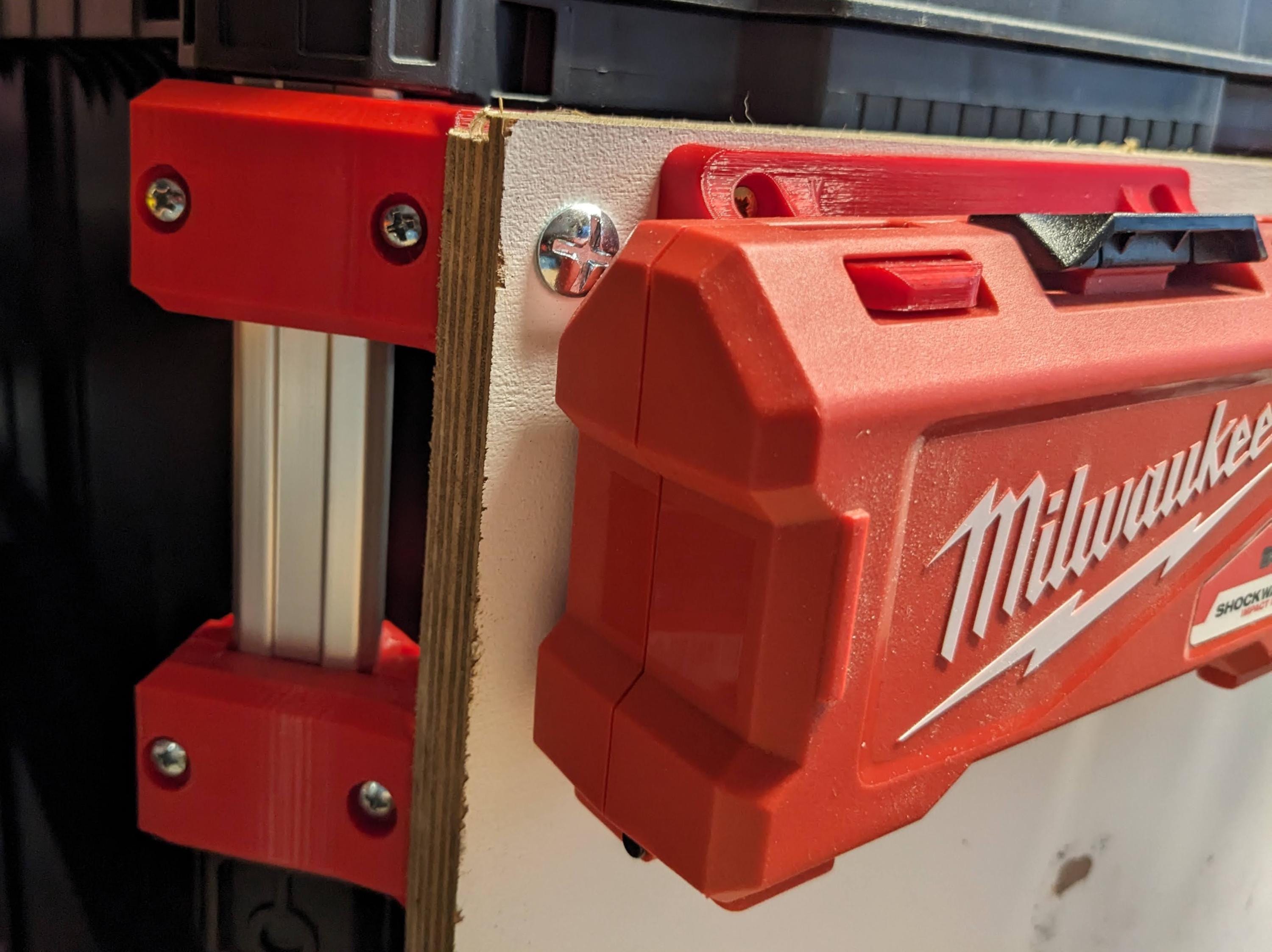 Universal Milwaukee Packout Side / Rear Mounting Corner Rail Set + Hardware Kit / Milwaukee Packout Side / Milwaukee Storage Packout Side