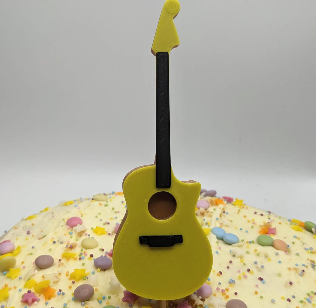 Acoustic Guitar Cake Topper / Guitarist Cake Topper / Gift for Acoustic Guitarist Birthday / Music Teacher Cake / Acoustic Guitar Gift