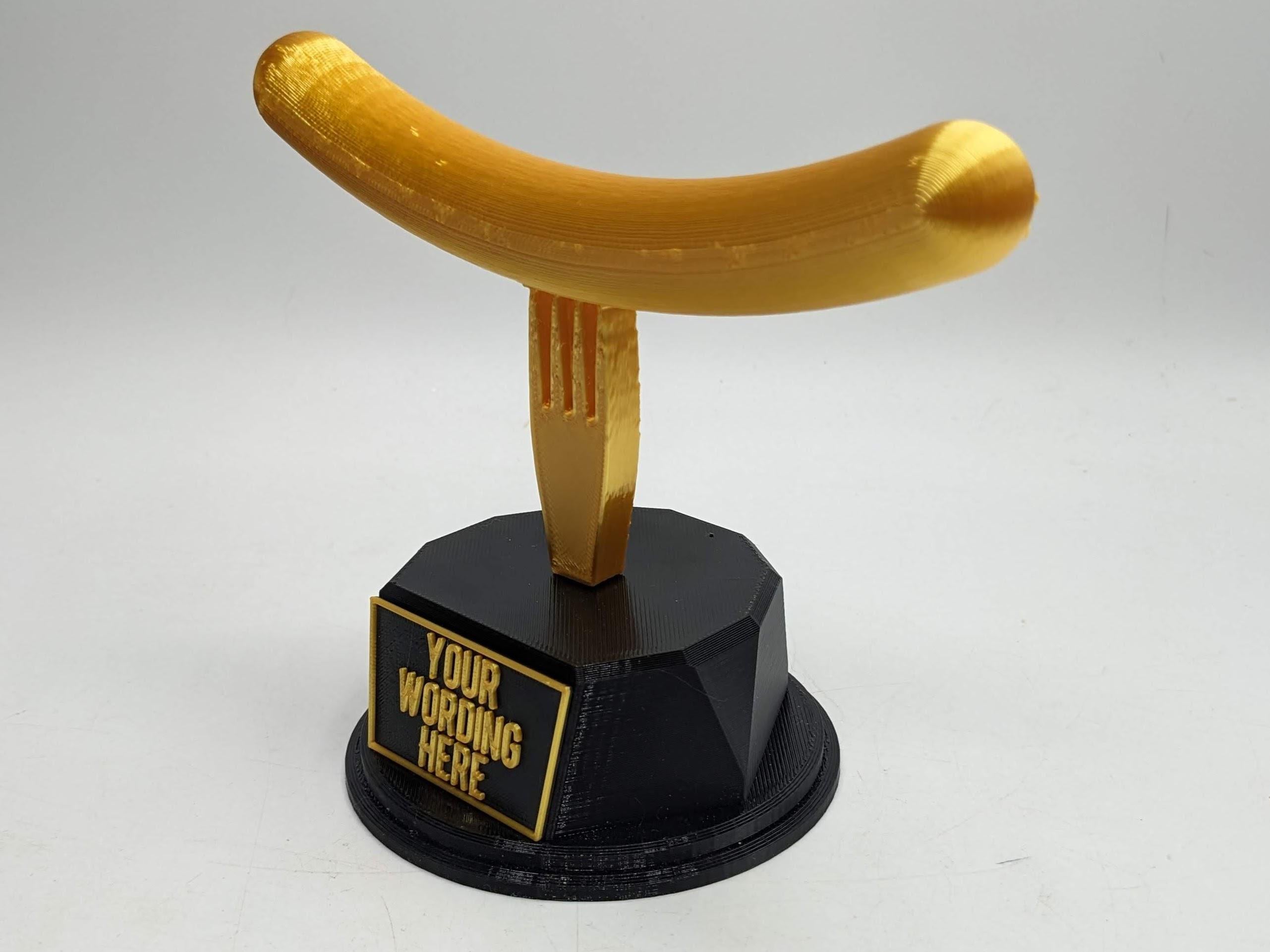 Personalised Sausage Trophy / Sausage Lover / Cheeky Sausage / Sausage Fun Trophy / Sausage Gift / Sausage Award / Sausage Joke Trophy