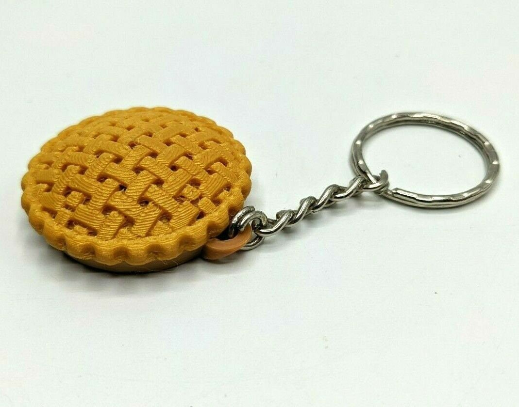 Pie Keyring, Pie Keychain BagTag, Who Ate All the Pies Joke Keyring, Pie Shaped Keyring,  Gift for Pie Lover, Fruit Pie, Meat Pie, Apple Pie