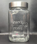 Personalised Dog Treat Jar, Etched Dog Treat Jar, New Puppy Treat Jar, Puppy Pack Treat Jar, Gift for Dog Owner, Dog Treat Storage, Dog Gift