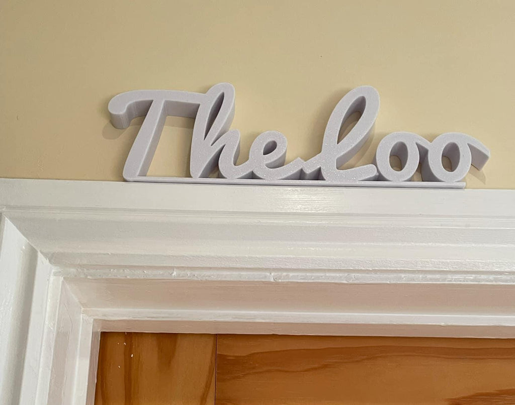 Bathroom Door Sign, Toilet Door Sign, Plaque for Toilet, Custom Door Sign, The Loo, Toilet Sign, Door Topper, Bathroom Sign, Above Door Sign