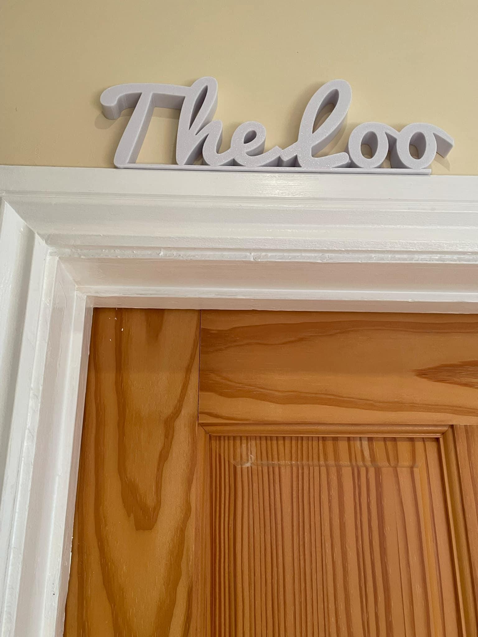 Bathroom Door Sign, Toilet Door Sign, Plaque for Toilet, Custom Door Sign, The Loo, Toilet Sign, Door Topper, Bathroom Sign, Above Door Sign