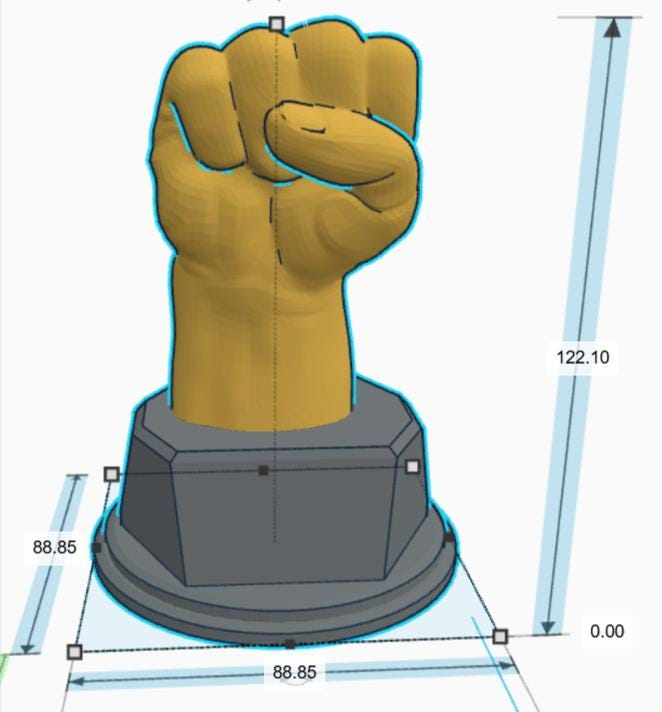Personalised Fist Trophy / Fist Trophy / Clench Fist Award / Joke Fist Award / Gift for friend Joke Award / Boxer Trophy / Boxing Award Gift