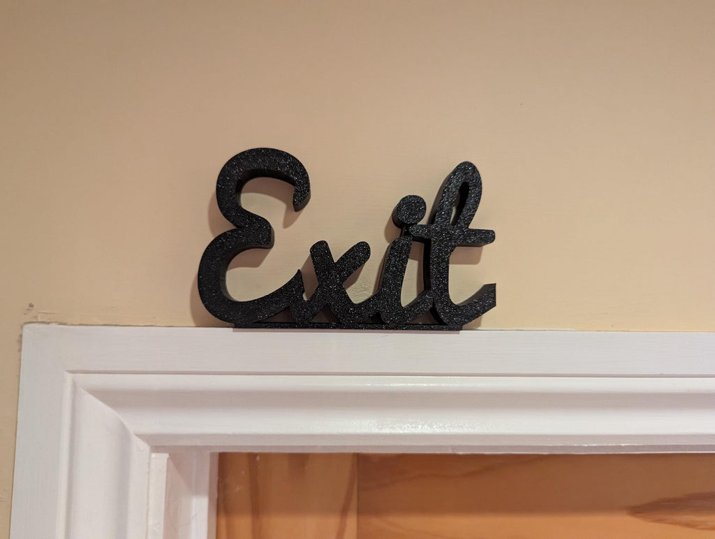Exit Door Sign, Exit Door Sign, Door Topper, Custom Door Sign, Goodbye Wall Sign, Above Door Sign, Quirky Door Sign, Leave Sign, Shelf