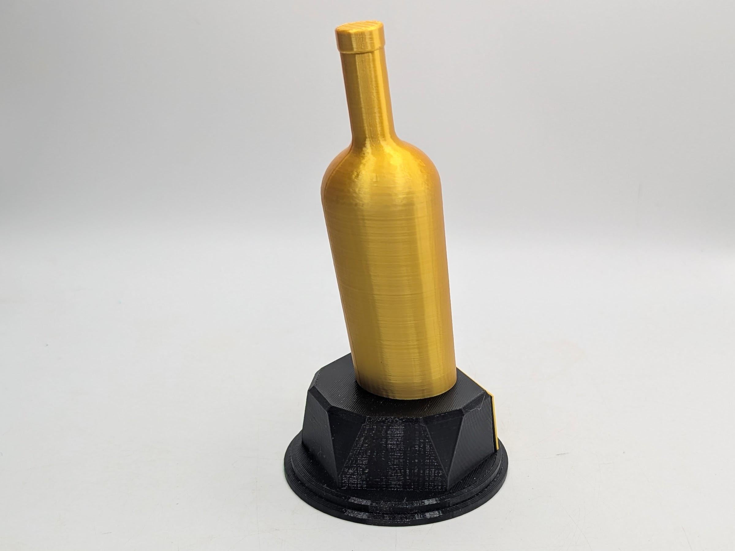 Personalised Wine Bottle Trophy, Best Wine Trophy, Wine Lover Trophy, Novelty Office Trophy, Biggest Drinker Award, Custom Trophy Wine Award