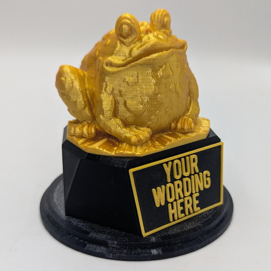 Personalised Toad Trophy, Kiss A Toad Trophy, Golden Toad Award, Custom Trophy, Toad Gift , Funny Trophy, Toad Lover Gift, Office Trophy