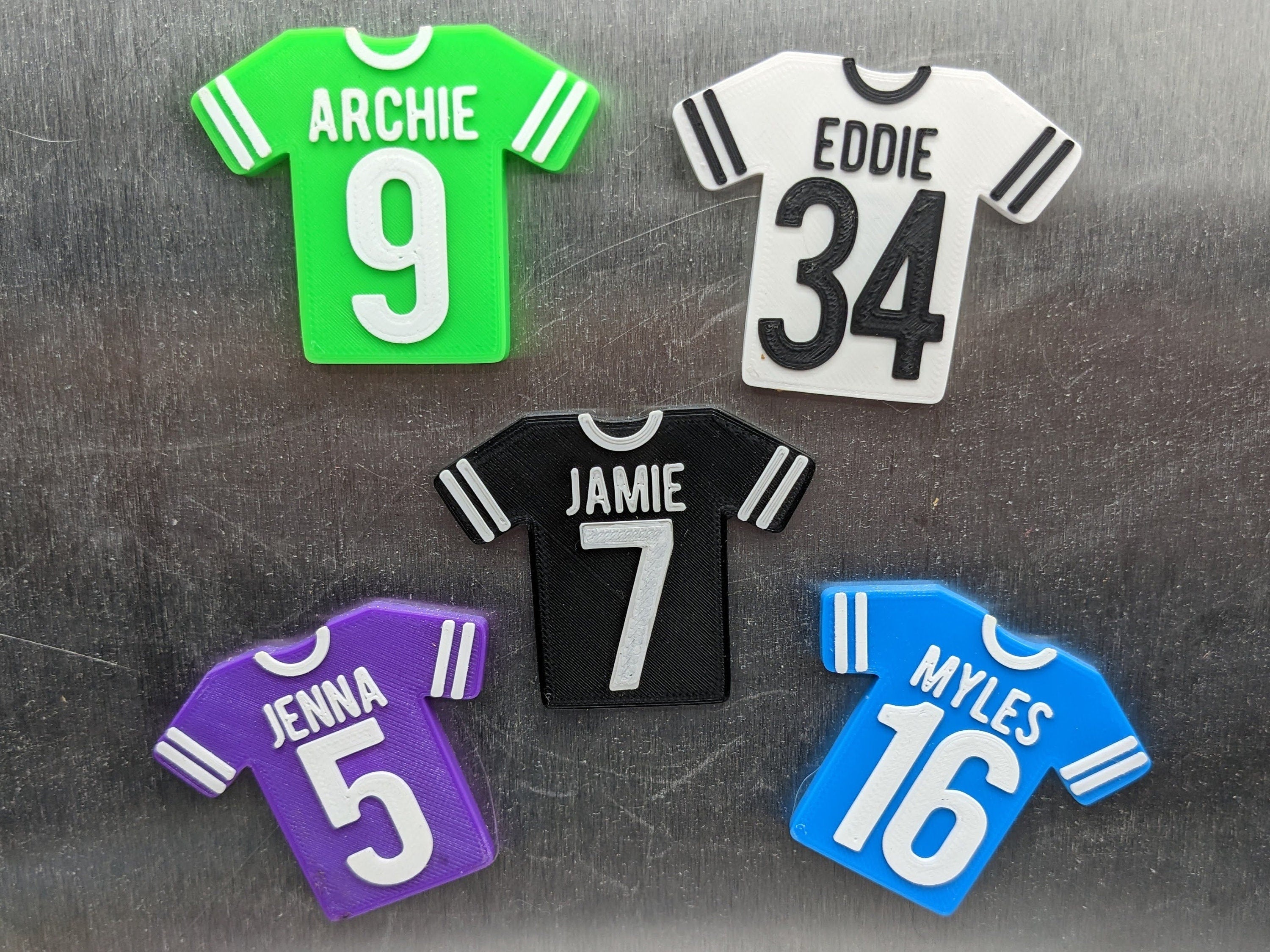 Personalised Football Shirt Magnet / Soccer Magnet / Football Party Bag Fillers / Football Team Magnets / Football Gift / Football Favour