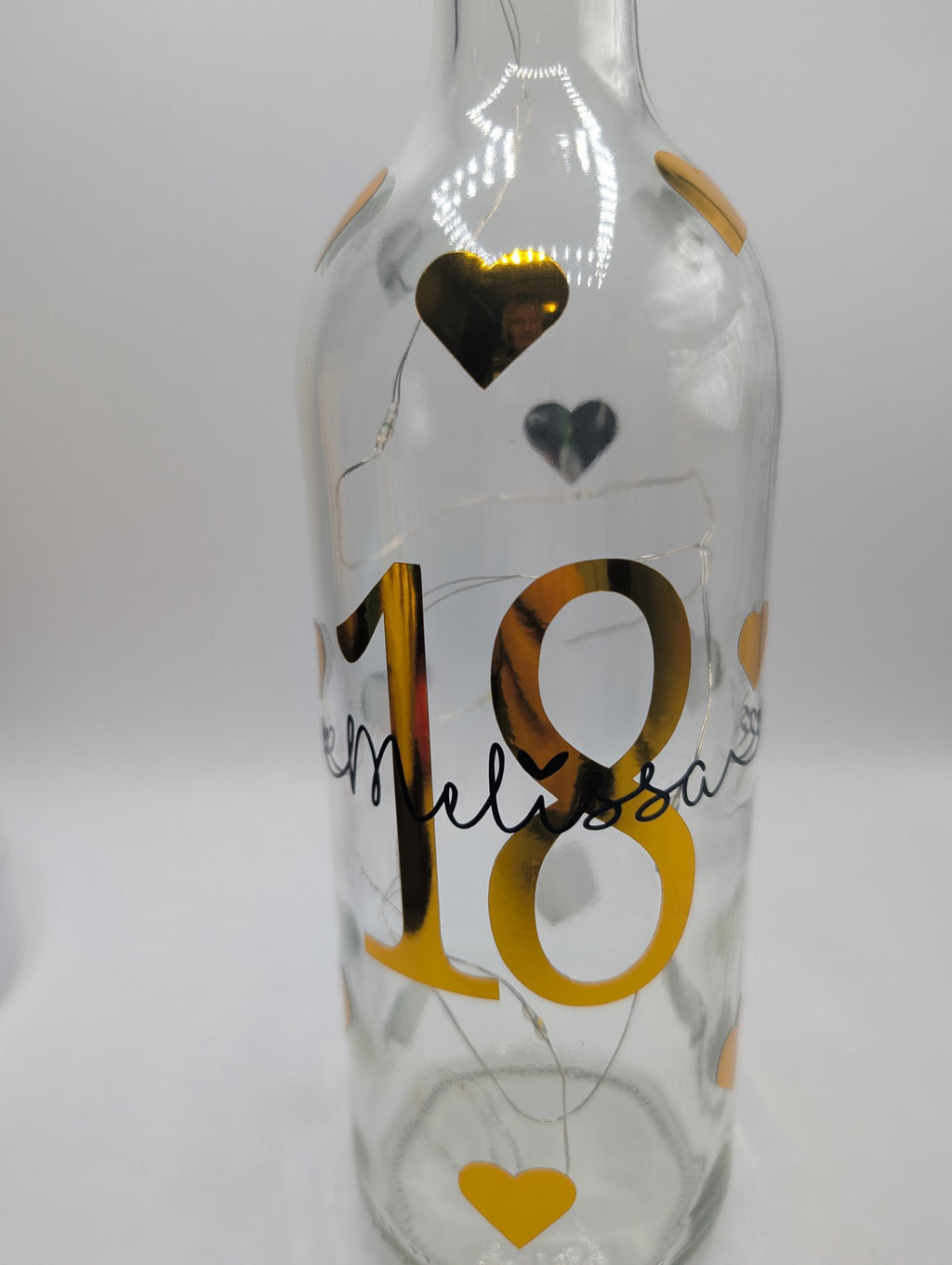 Personalised Star Light Up Bottle, Light Up Bottle, Milestone Birthday, Gift for her, Special Birthday Gift, 18th Gift, 21st Gift, 30th Gift