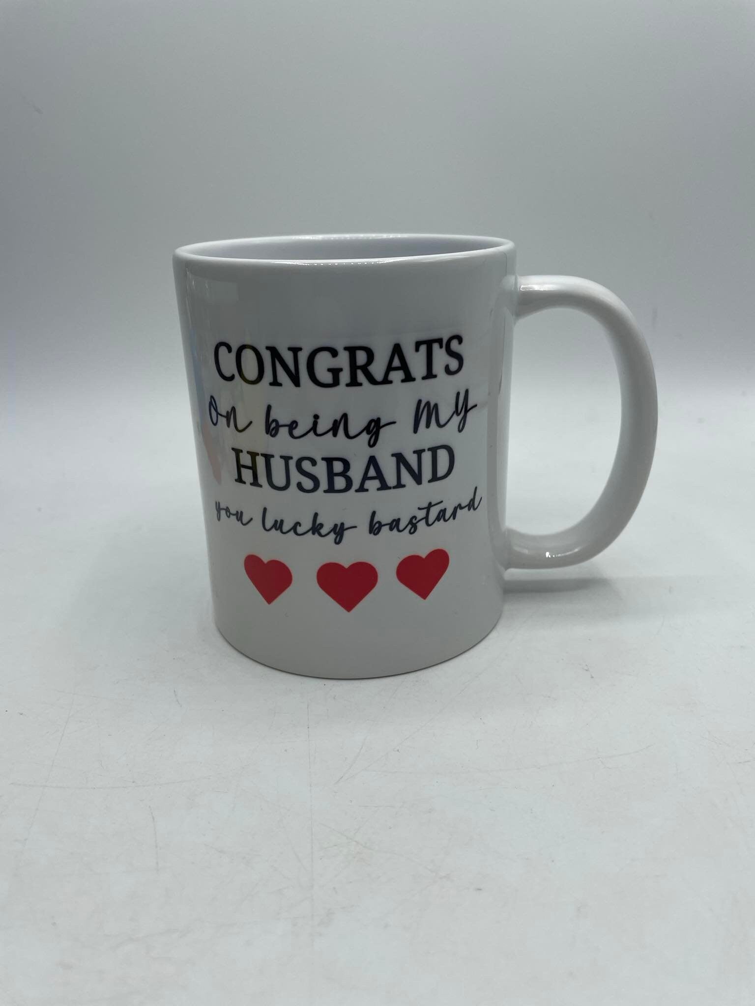 Congrats on being my Husband Mug / Valentines Mug / Funny Mug / Novelty Husband Mug / Relationship Gift / Male Relationship Gift / Mug Gift