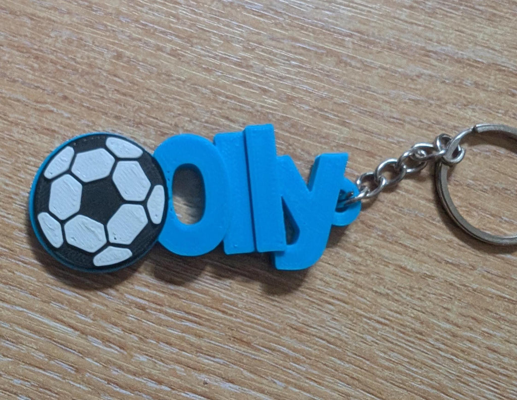 Personalised Football Keyring, Soccer Keyring, Football Party Bag Filler, Football Team Tags, Football Gift, Football Favour, Under 5 Pounds