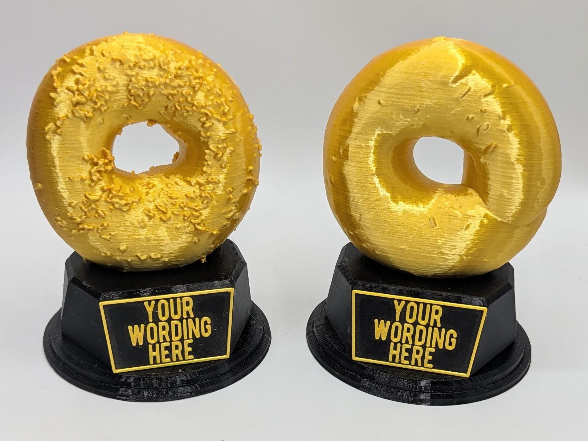 Personalised Bagel Trophy, Bagel Award, Gift for friend, Joke Award, Personalised Trophy Award, Joke Bagel Gift, Bagel Lover Award, Bagel