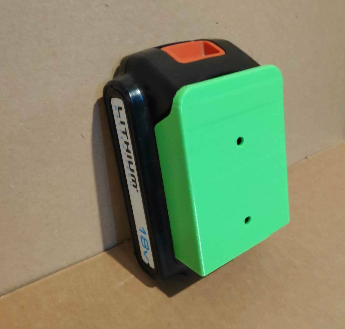 Wall Mount for Black and Decker 18v / 20vMAX Lithium Drill Batteries - B&D (Qty 1)