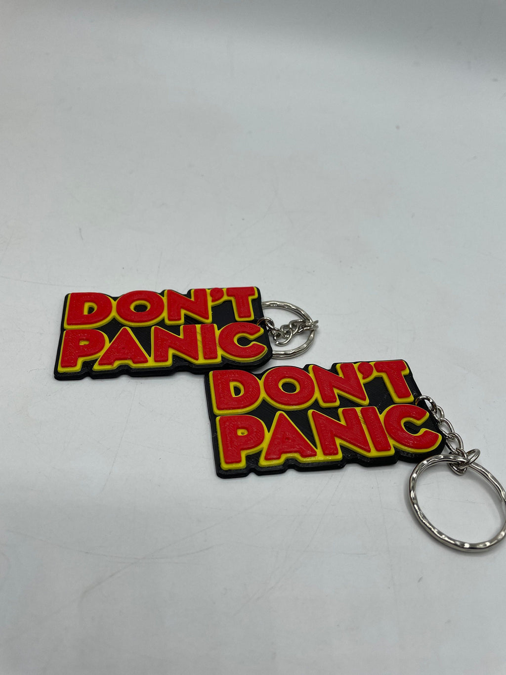 Don't Panic Bag Tag / Novelty Keyring / Don't Panic Wording Keyring / Funny Keyring / Novelty Don't Panic Keyring / Don't Panic Bag Tag Gift