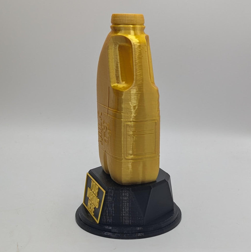 Personalised Milk Trophy, Milk Bottle Shape Gift, Milk Award Gift, Milk Lover Gift, Custom Award, Farmer Trophy Award, Milk Drinker Award