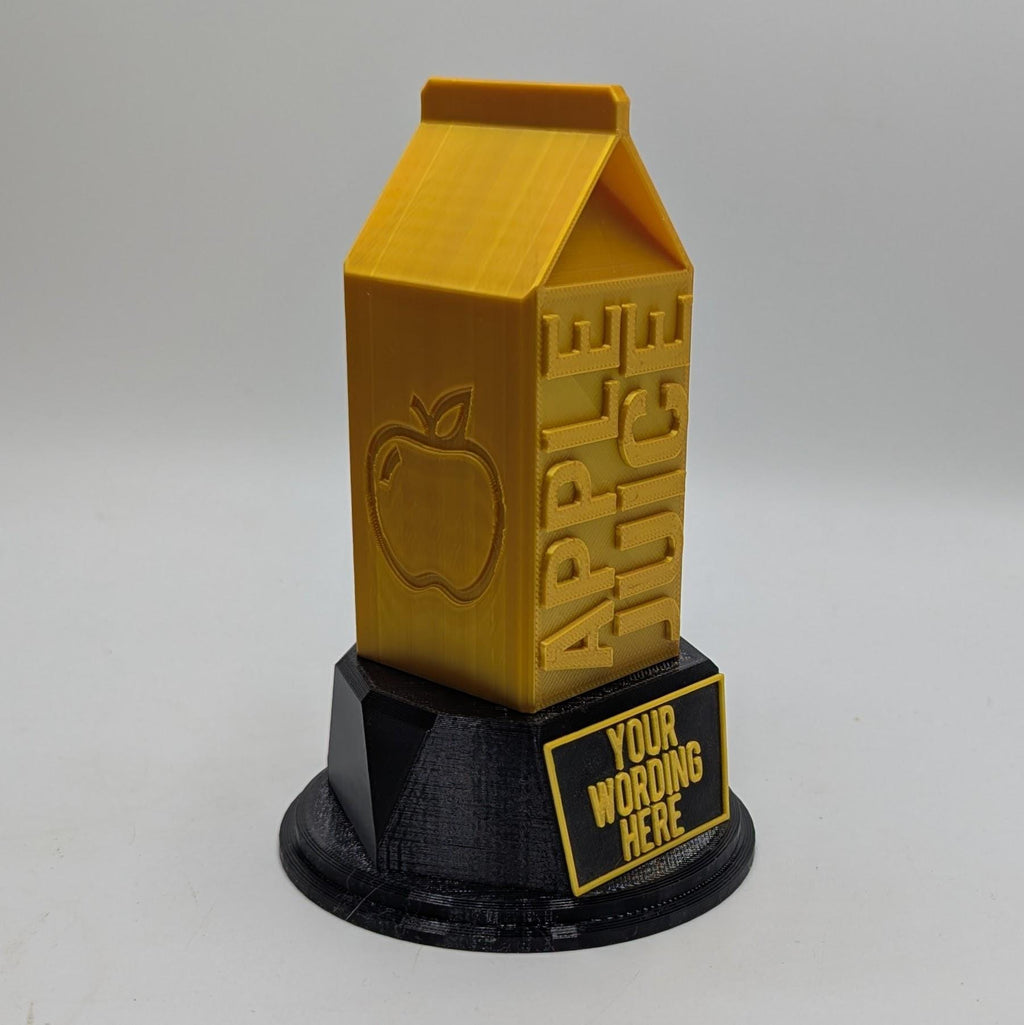 Personalised Apple Juice Trophy, Custom Trophy Gift, Apple Juice Lover Trophy, Apple Juice Award, Apple Juice Carton Gift, Apple Juice