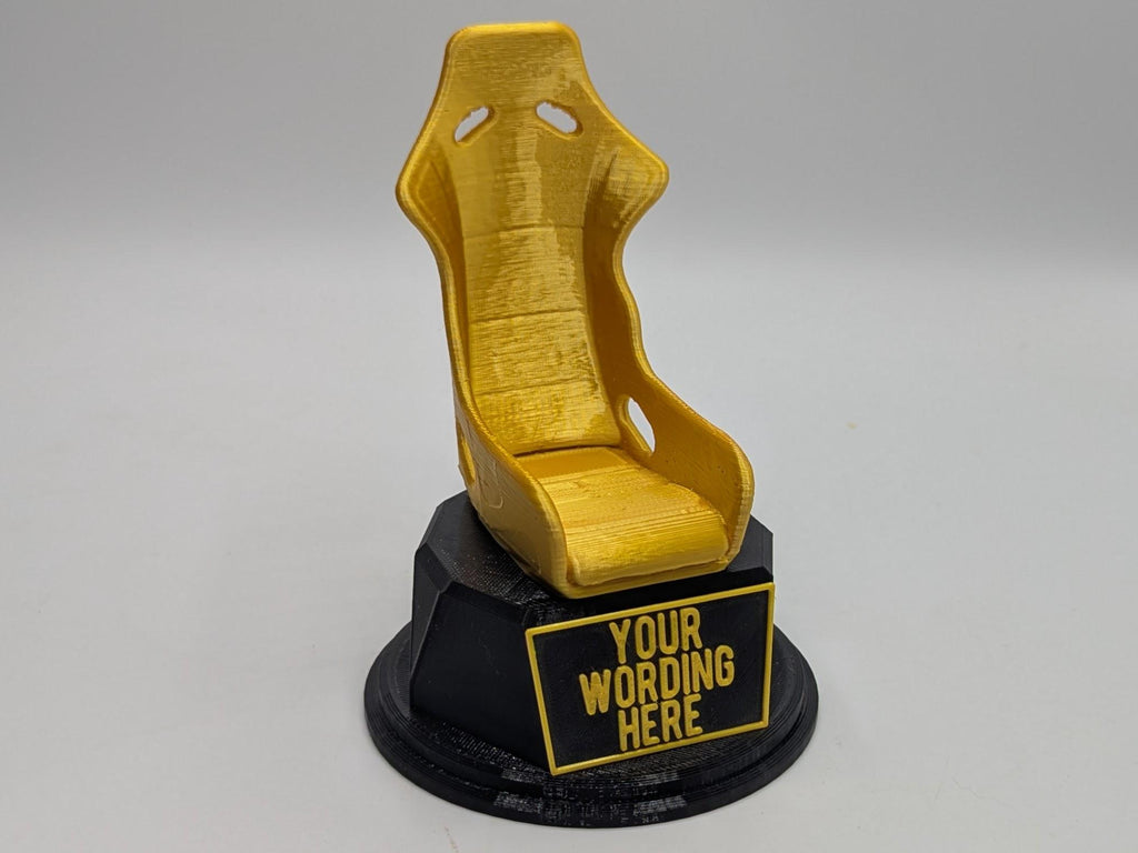 Personalised Racing Seat Trophy, Racing Award Trophy, Gift for Car Racer, Custom Trophy Gift, Stock Car Trophy, Racing Driver Trophy, Car