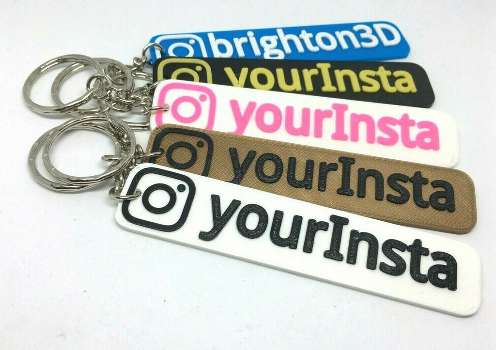 Instagram Personalised Keyring / Instagrammer Username Merch / Instagram Keyring / Instagram User / Social Media Personalised Keyring / Gift