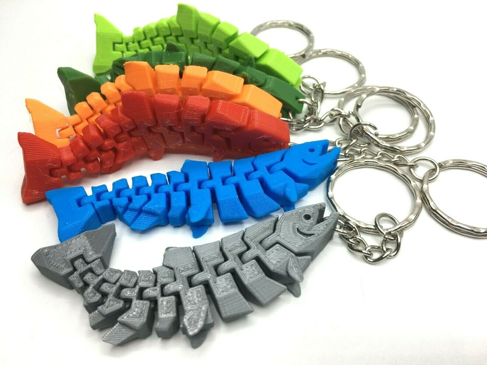 Fish Flexible Wiggly 3D Keyring / Bag Tag / Gift for Fishermen / Fishing / Anglers / Fun Fish Gift / Fish Bag Tag / Keyring / Fisherman Gift