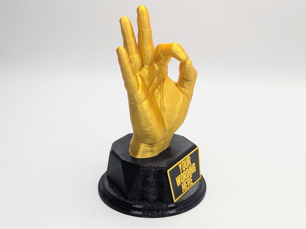 Personalised Ok Trophy, OK Gesture Trophy, Okay Trophy Award, Custom Trophy, Golden Award, Hand Gesture Trophy, Funny Trophy, Office Trophy