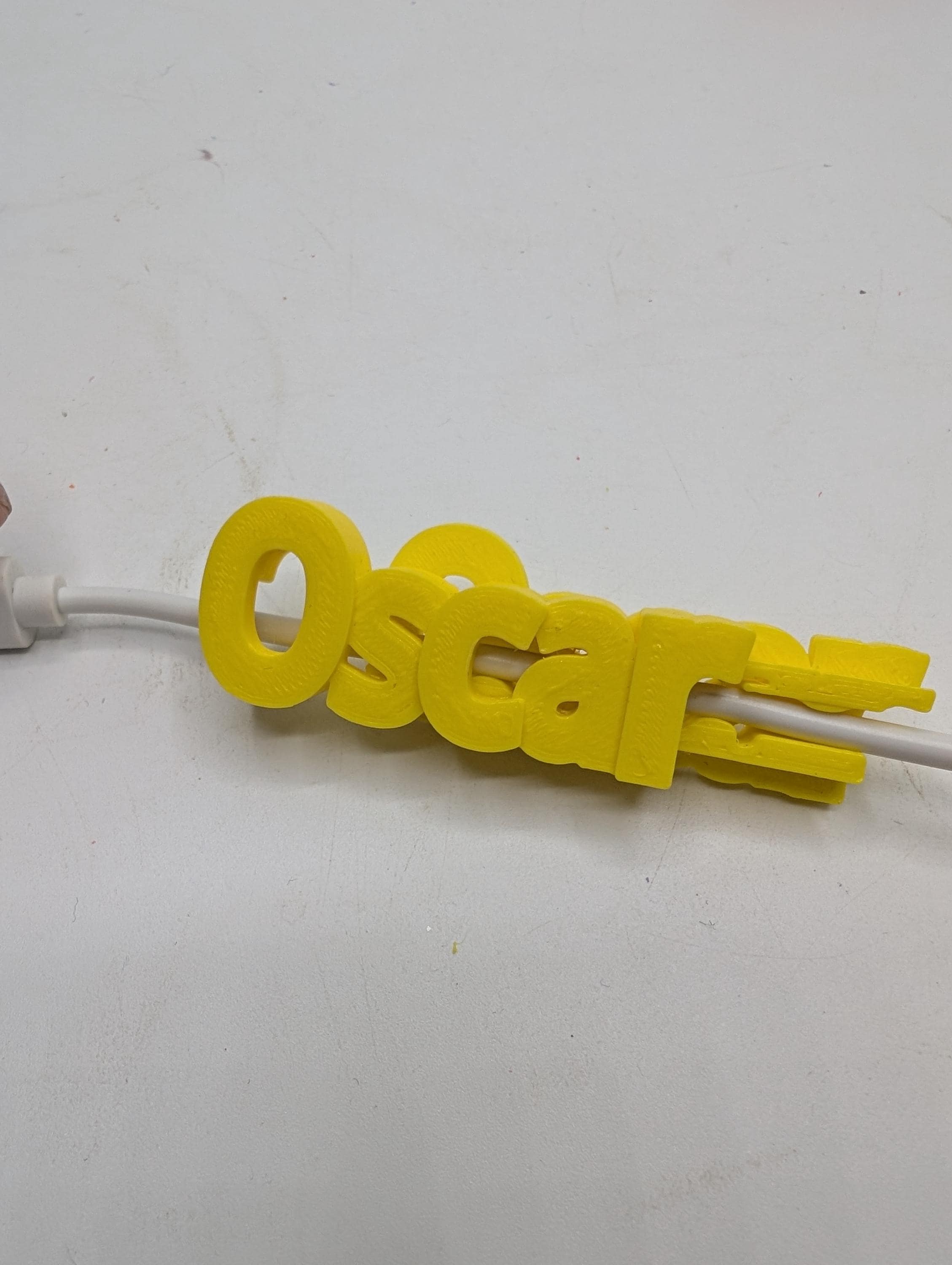 Personalized Named USB Cable Clip, 3D Printed Marker
