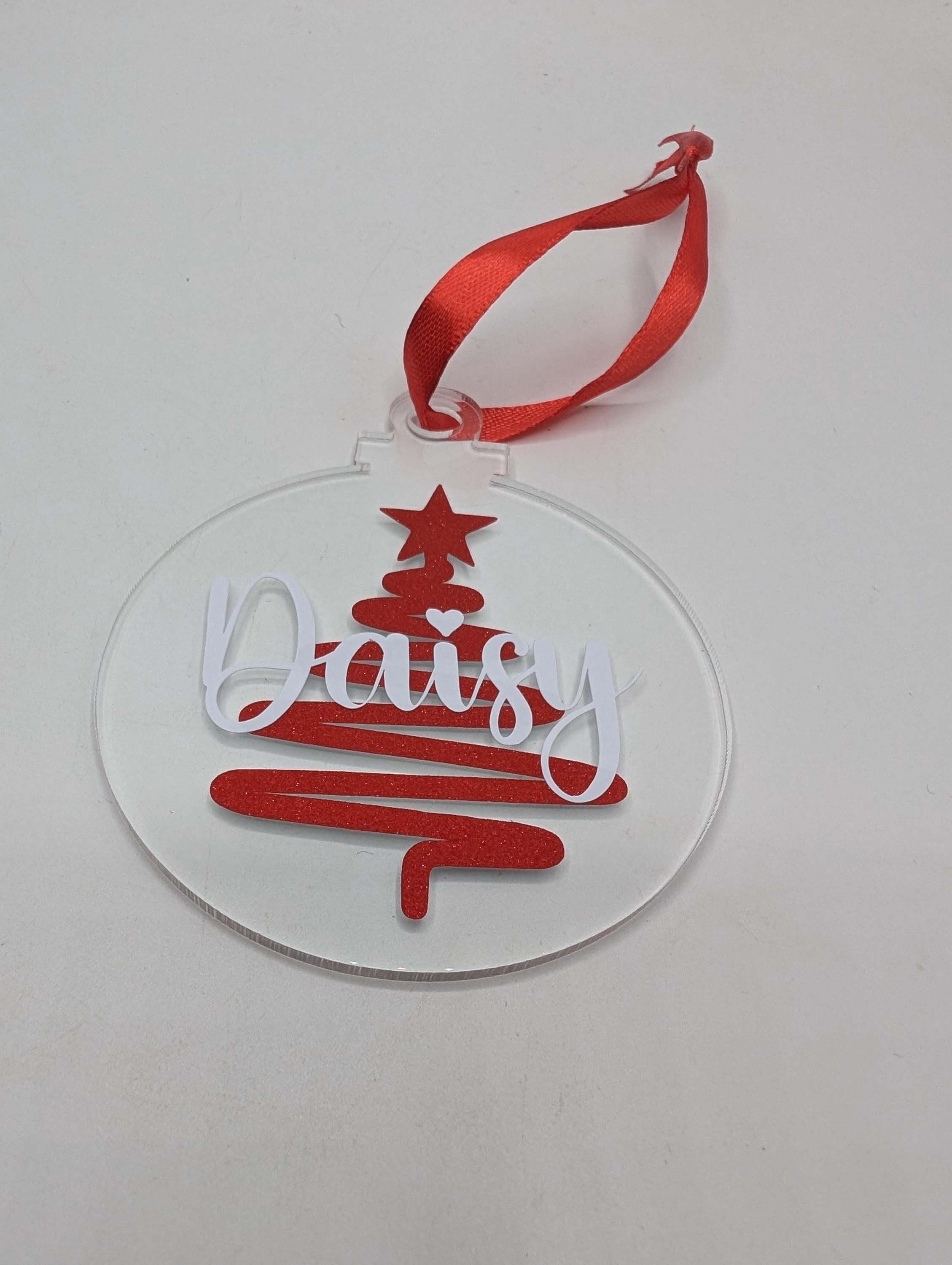 Personalised Christmas Bauble, Christmas Tree Bauble, Tree Personalised Decoration, Custom Bauble, Stocking Filler, Christmas Tree Decor
