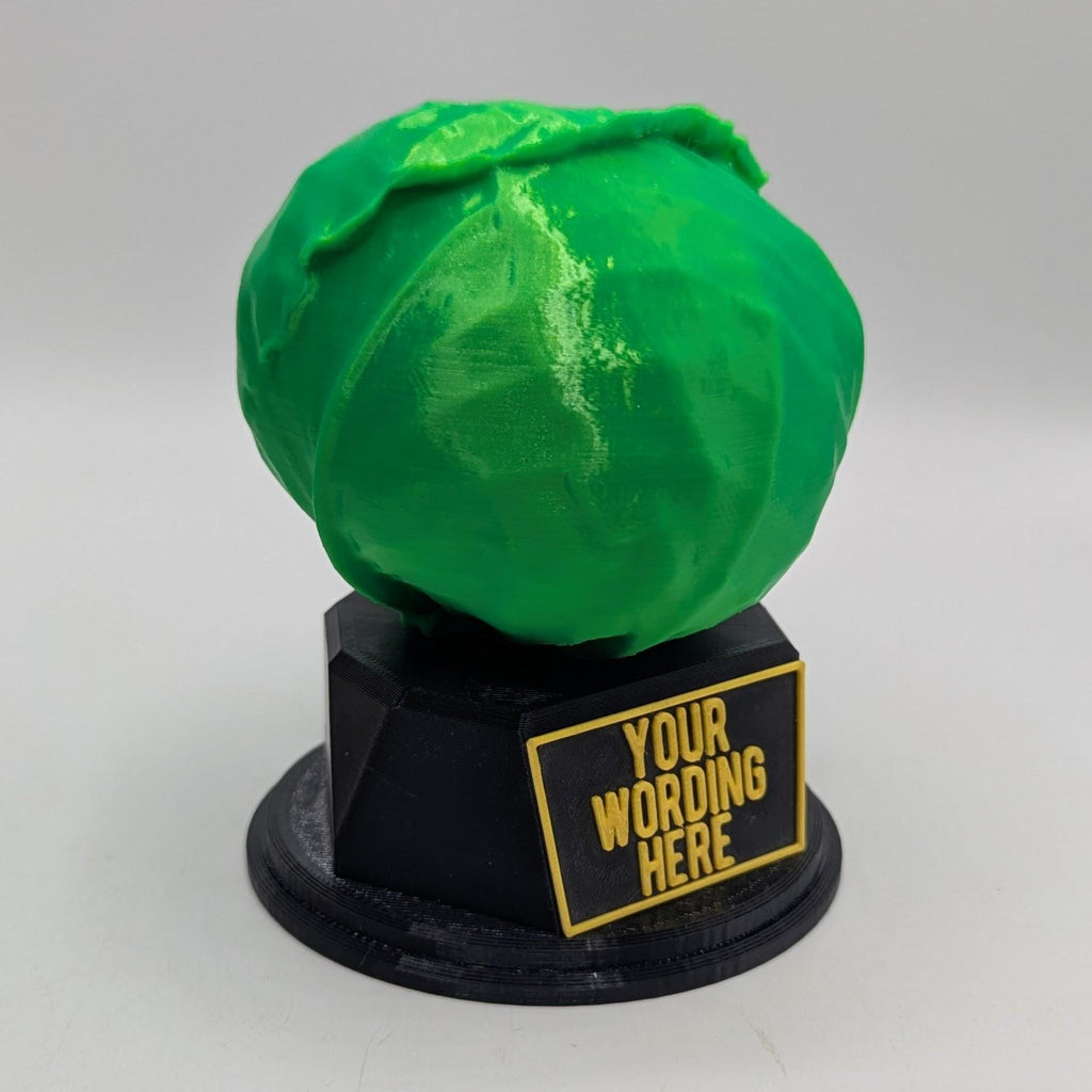 Personalised Cabbage Trophy, Cabbage Fun Trophy, Cabbage Lover Gift, Cabbage Award, Best Cabbage Gift, Gardener Award Gift, Smelly Cabbage