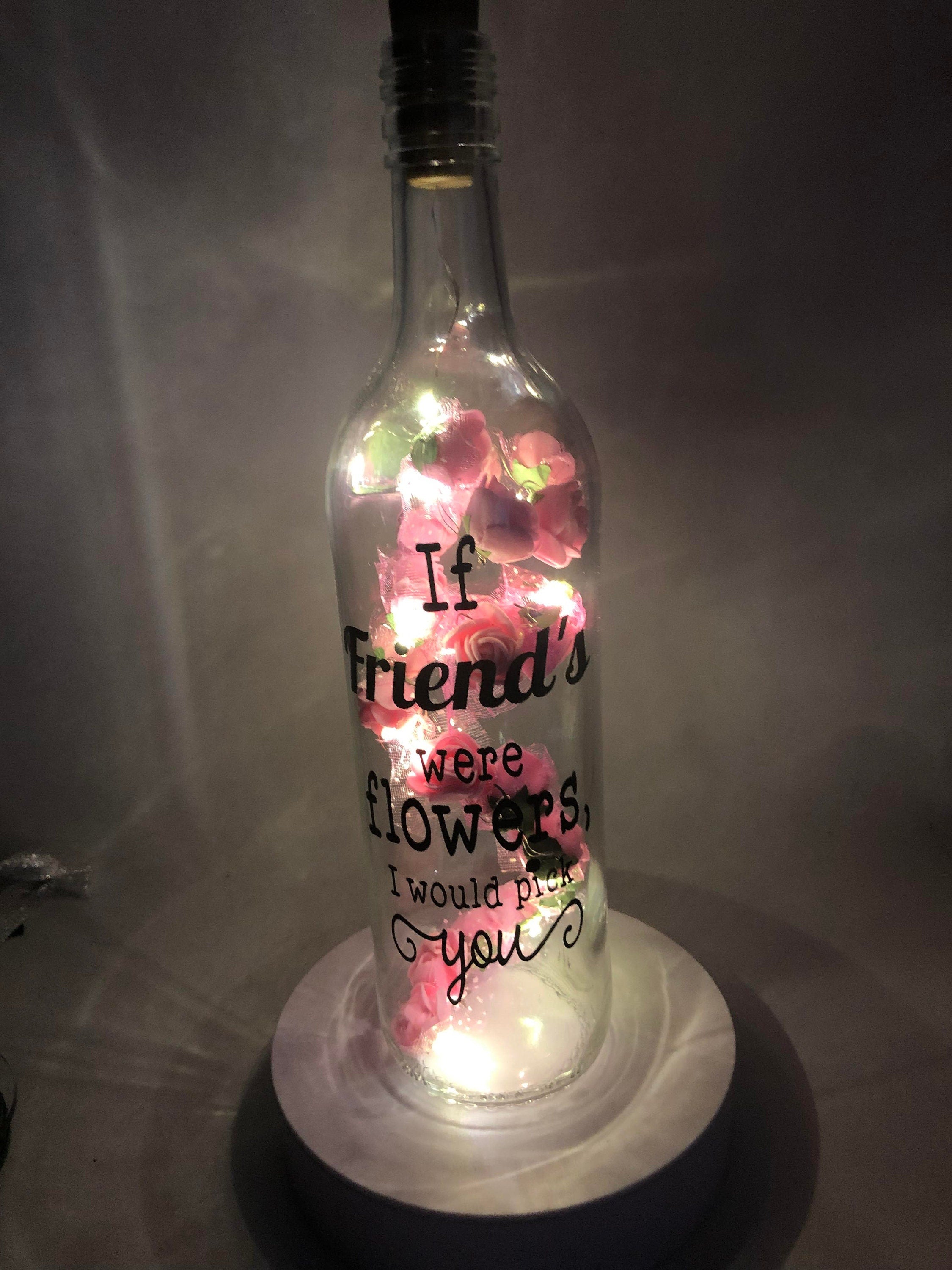 Friendship Light Up Bottle, Best Friend Gift, Friends Roses LED Bottle, Gift for Friend, Friend Keepsake, Friend Birthday, Friend Christmas