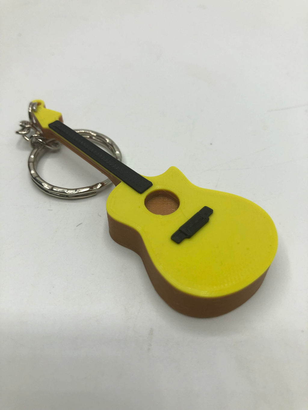 Acoustic Guitar Keyring / Acoustic Guitar Bag Tag / Guitar Shaped Keyring / Gift for Guitarist / Gift for Music Teacher / Guitar Bag Tag