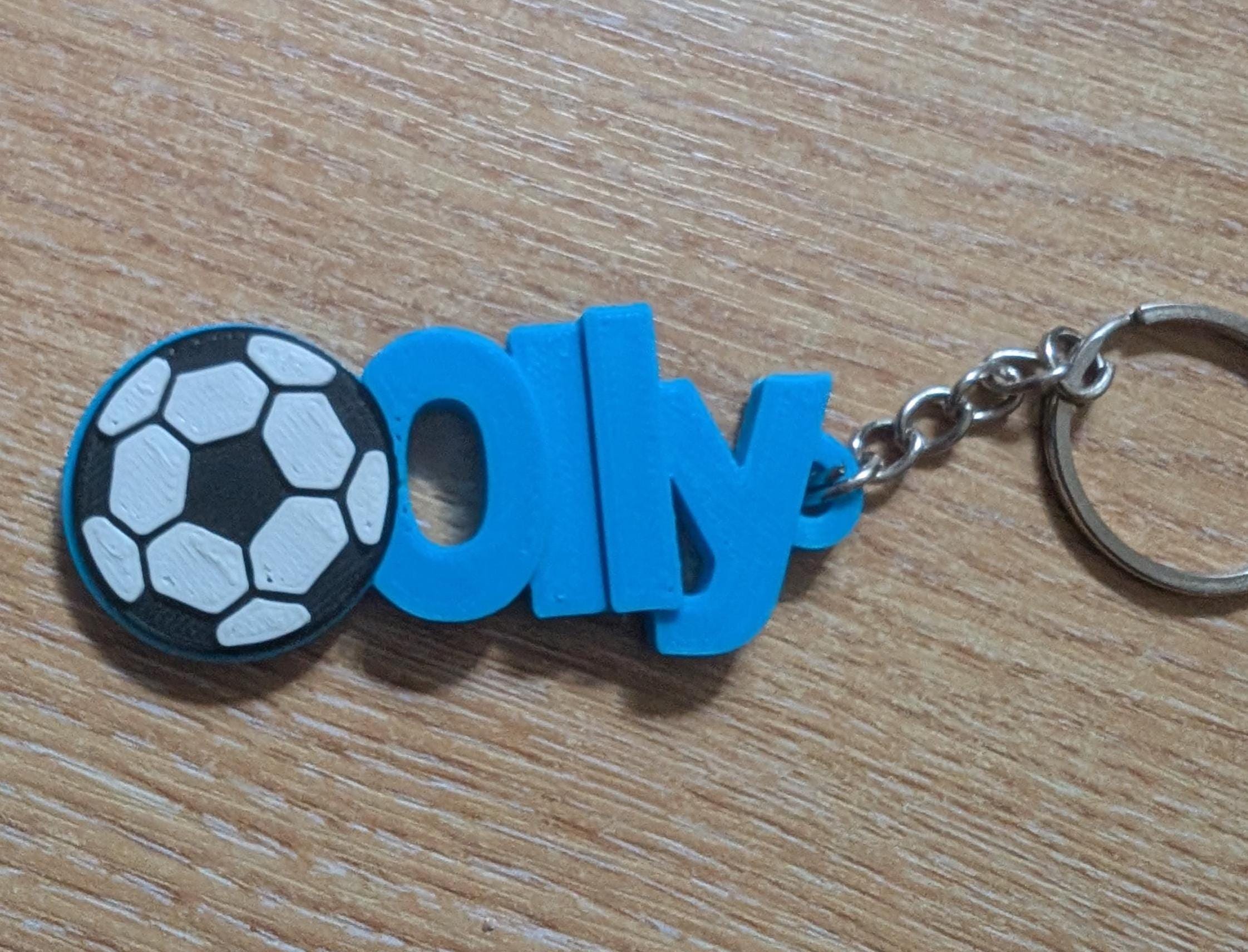 Personalised Football Keyring, Soccer Keyring, Football Party Bag Filler, Football Team Tags, Football Gift, Football Favour, Under 5 Pounds