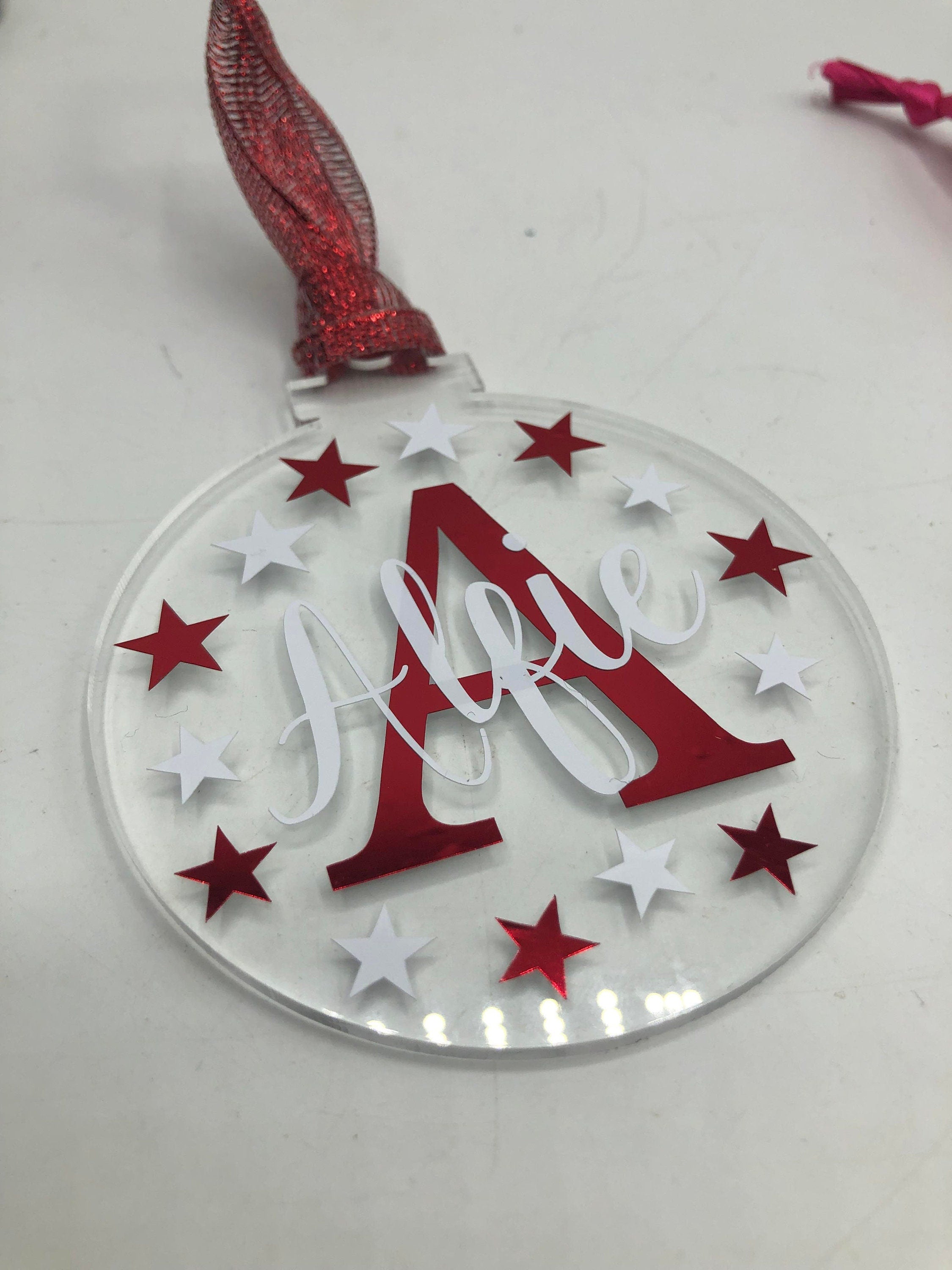 Personalised Christmas Monogram Bauble / Personalised Bauble / Tree Personalised Decoration / Name Bauble / Personalised Christmas Bauble