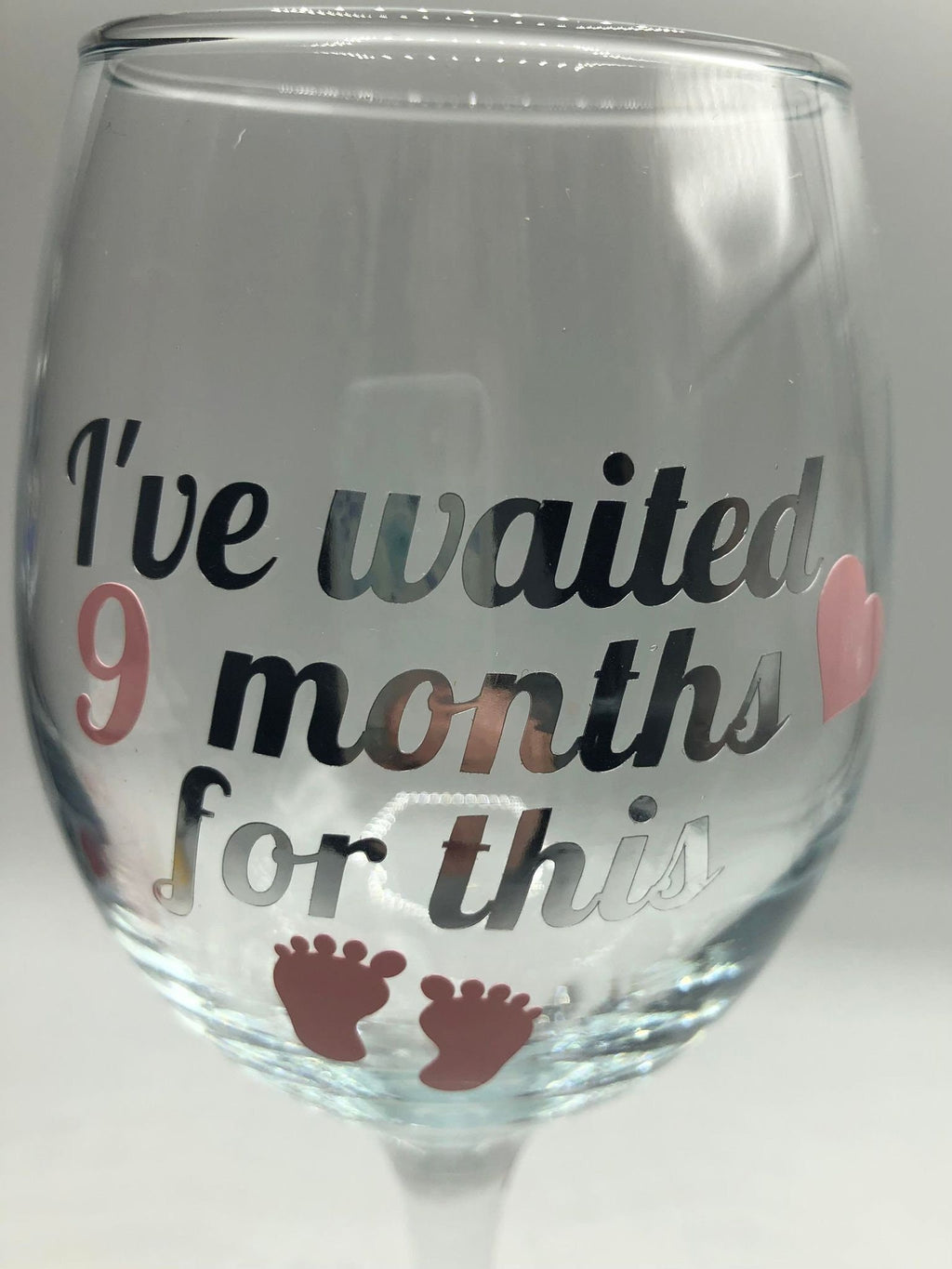 Baby Shower Gift for Mum / Pregnancy Gift for Mum / Gift for New Mum / Gift for New Mummy / I've Waited 9 Months For This Glass Gift