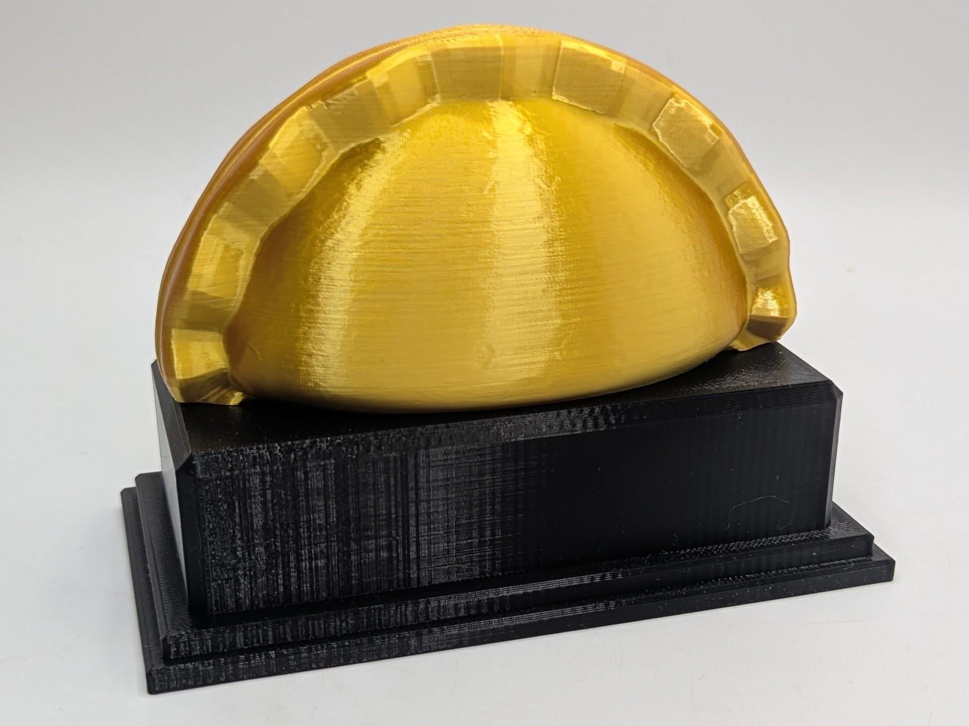 Personalised Pierogi Trophy, Polish Dumpling Shape Gift, Dumpling Award Gift, Pierogi Lover Gift, Custom Trophy Award, Pierogi Keepsake Gift