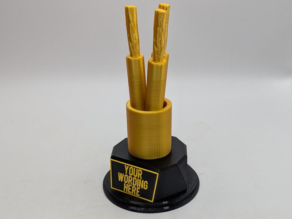 Personalised Electrician Trophy, Best Sparky Award, Best Electrician Award, Personalised Cable Trophy, New Electrician Award Gift for Sparky