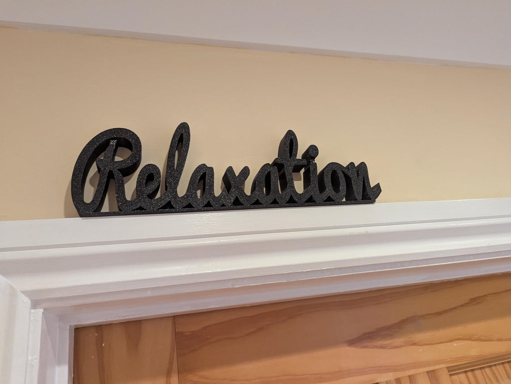 Relaxation Door Sign, Room Door Sign, Custom Door Sign, Door Topper, Home Decor, Spare Room Sign, Relaxation Door Frame Art, Relaxation Room