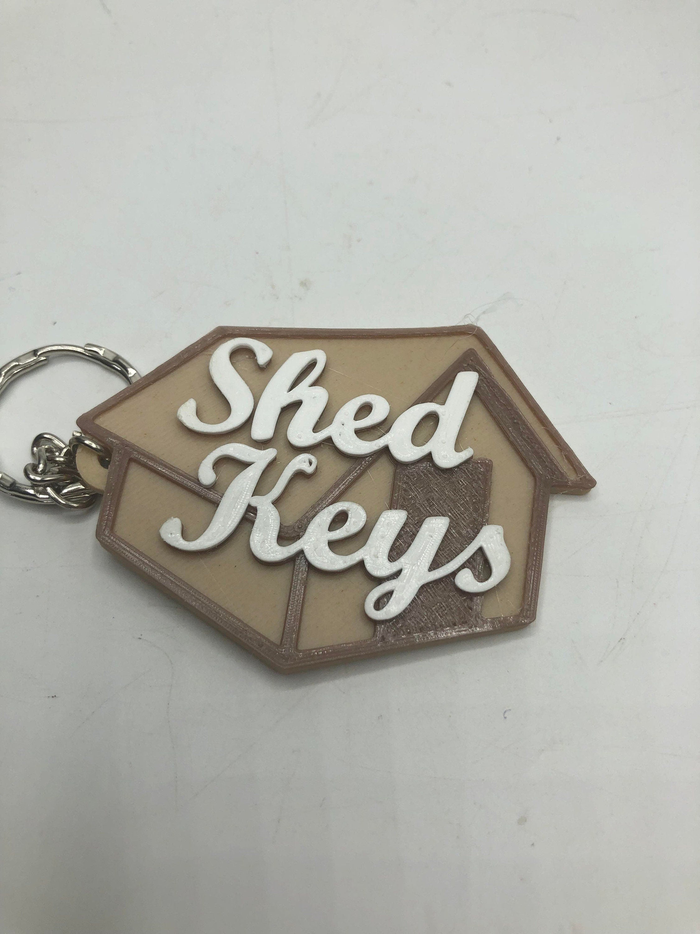 Shed Keys Keyring / Shed Keys Bag Tag / Man Cave Keyring / Shed Key Gift / Gift for Him / Shed Keyring / Shed Bag Tag / Keyring for Shed Key