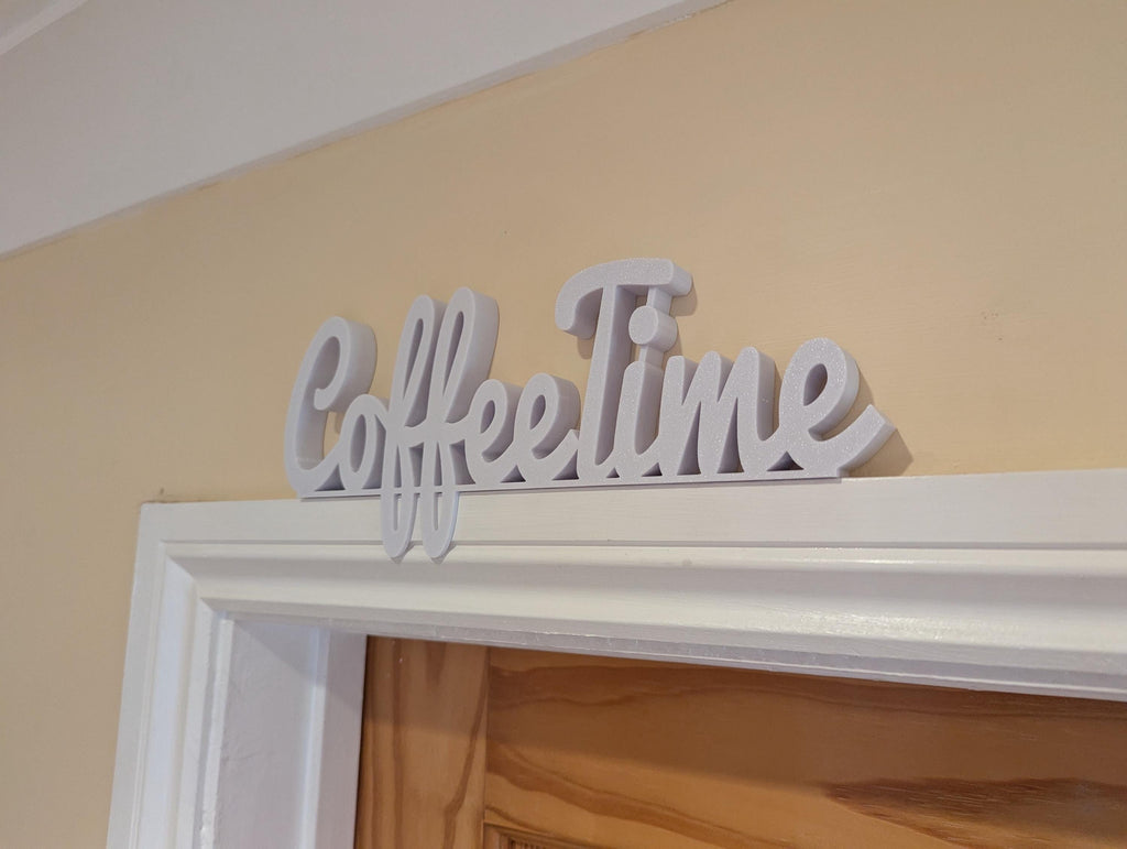 Coffee Time Door Sign, Coffee Lover Gift, Home Decor Sign, Lounge Door Sign, Custom Door Sign, Door Topper, Lounge Door Sign, Coffee Gift