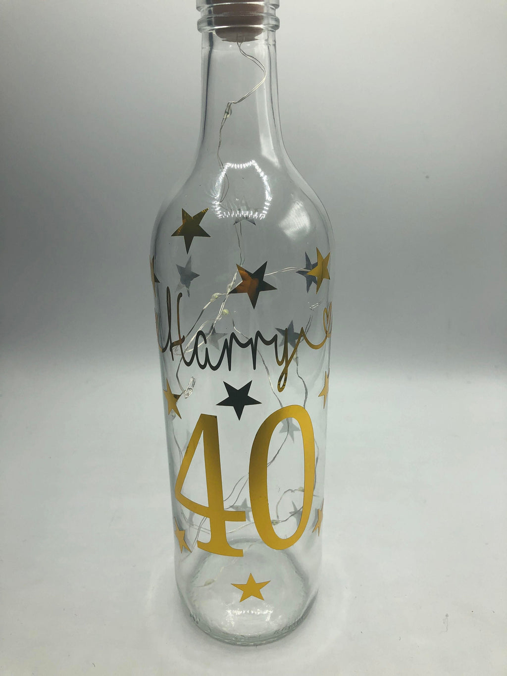 Personalised Light up Bottle, Milestone Birthday, 18th Birthday, 21st Birthday, 30th Birthday, 40th Birthday, 50th Birthday, For Her / Him