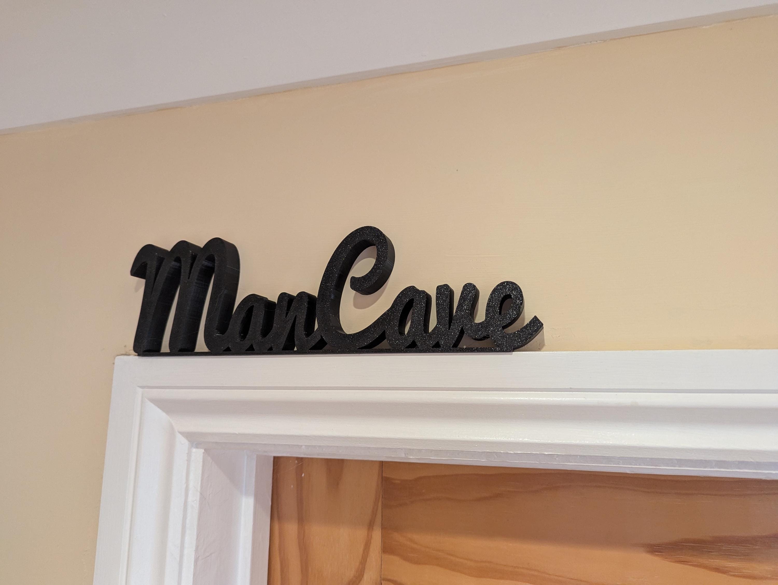 Man Cave Door Sign, Man Cave Room Sign, Custom Door Sign, Door Topper, Home Decor,  Dad Shed Sign, Door Frame Art, Man Shed Sign, Funny Sign