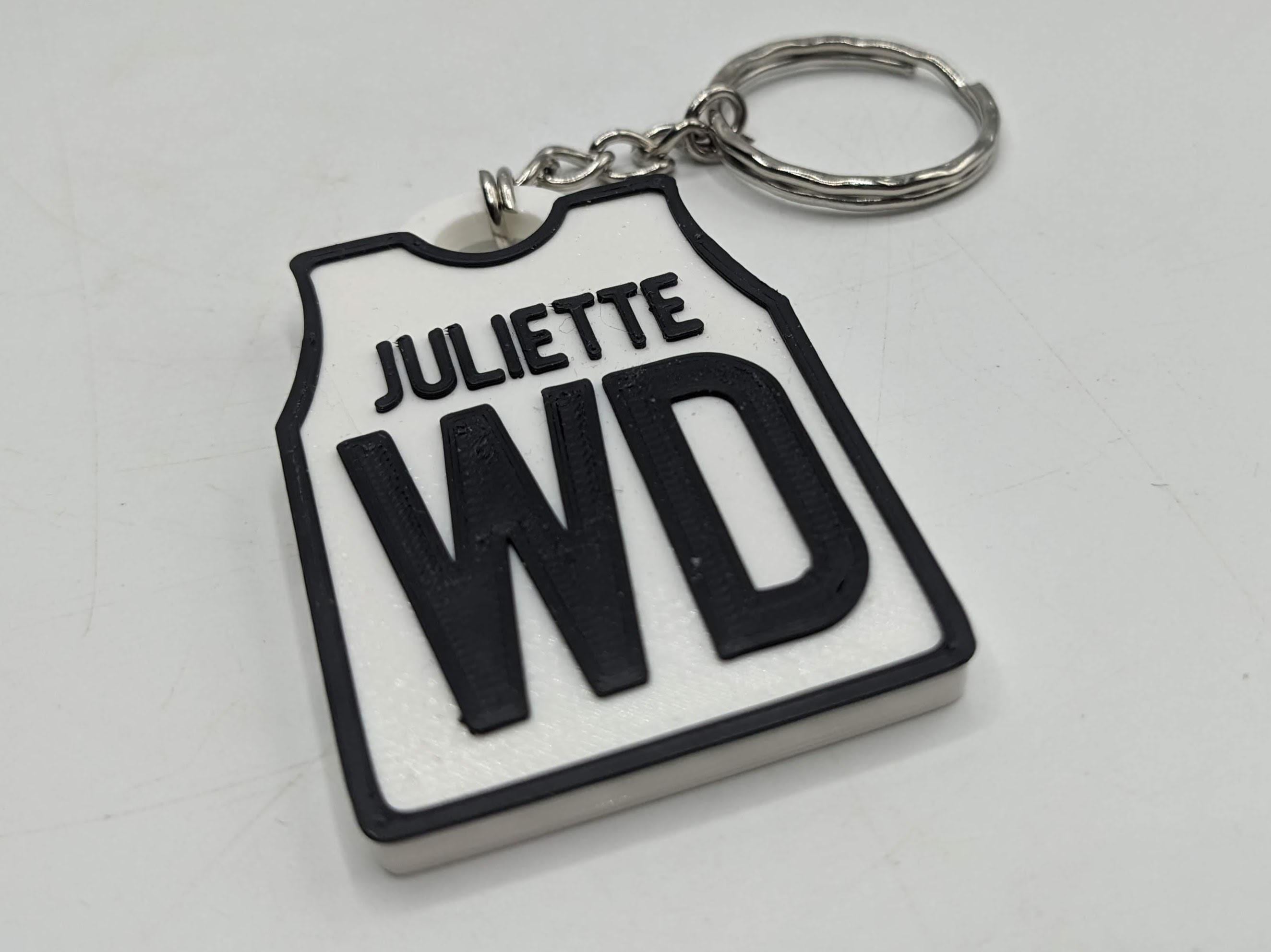 Personalised Netball Shirt Keyring / Netball Keyring / Netball Party Bag Fillers / Netball Team Bag Tags / Netball Gift / Netball Players